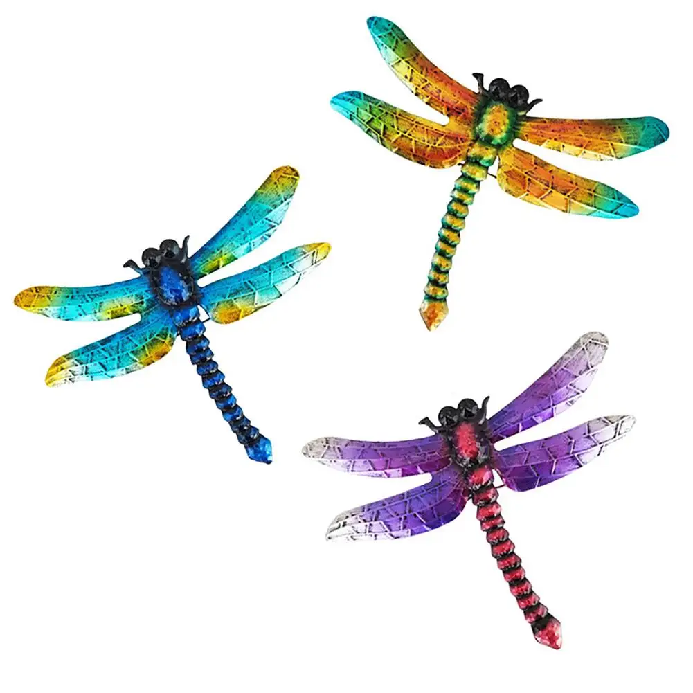 

3/6pcs Metal Dragoy Wall Decor Indoor Art Sculpture Patio Rust Resistance Wall Hanging Decoration