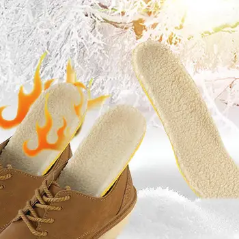 

Hot 2Pcs Warm Arch Support Shock Absorption Thicken Woolen Shoes Insoles Sports Pads