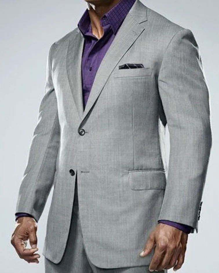 

Fashion Custom Grey Goom Slim Fit Wedding Mens Suits Dress Banquet Dress Terno Masculino Men's Business Suit(Jacket+Pant)