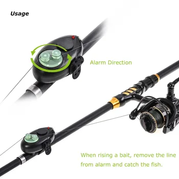 

Electronic LED Light Fishing Bite Sound Alarm Alert Bell Clip On Fishing Rod SMN88