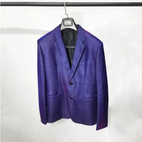 suit B-15 S-6XL! градиентный Яркий Тонкий костюм из двух предметов, клубный костюм, костюм для полных и полных - Цвет: suit B-15