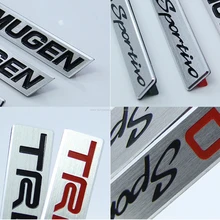 Черный, красный, Бонд, почерк, текст, логотип, алюминиевая эмблема, автомобильный Стайлинг, значок, декоративная наклейка для Honda MUGEN Toyota TRD Sportivo