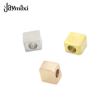 

Jaymaxi Mirror Polished Findings 1.8mm Small Hole Bead Stainless Steel 3*4mm Square Charms DIY Jewelry Wholesale 20piece/lot