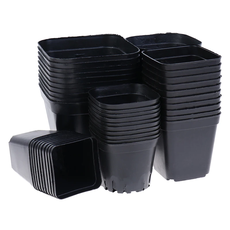 Flower Pot Hydroponic Flower Pot Plant Pot 10 Pcs Gardening Plastic Flower Pots Planters Creative Small Square for Succulent plants vegetable