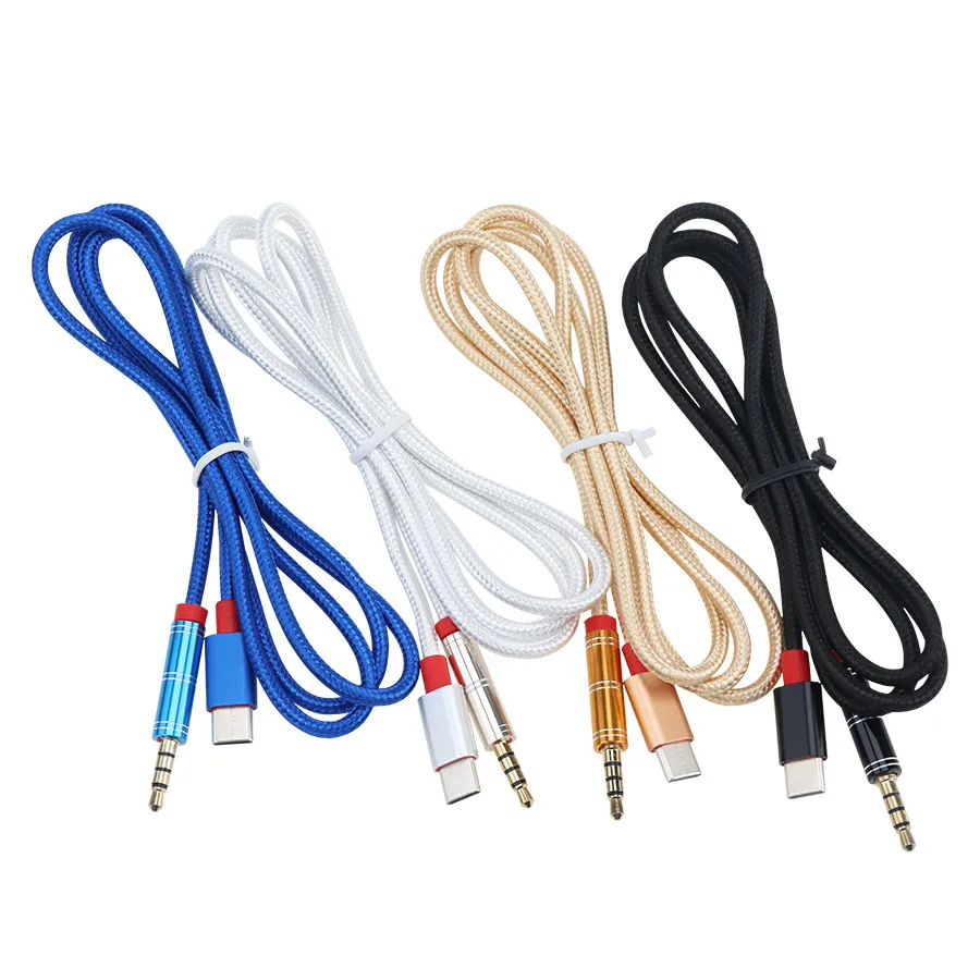 USB C to 3 5mm Aux Headphone Type C 3 5 Jack Adapter For Huawei Oneplus Xiaomi Samsung Audio Cable 300pcs