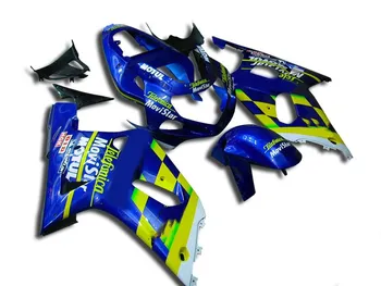 

Custom Fairing kit for GSXR600 750 01 02 03 GSXR 600 GSX-R750 K1 2001 2002 2003 Movistar blue Fairings set SM59