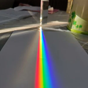 25X80MM Optical Rainbow Glass Right Angle Reflecting Triangular Prism For Teaching Light Spectrum Rainbow prism Triangular Prism