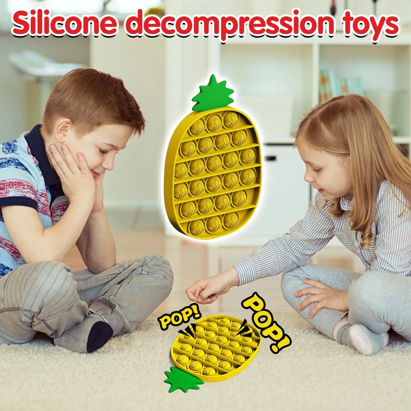 Antistress-Toys Sensory-Squeeze-Toy Bubble Fidget Autism Silicone Push-Popit Kids Reliever img2