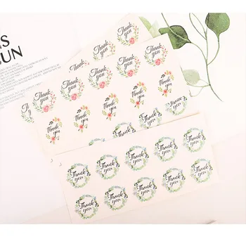 

free shipping 1000pcs/Lot Kawaii Flower Grass Adhesive Gift Stationery Sticker Cake Packaging Sealing Label Sticker