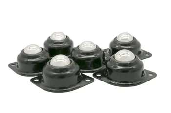 

5PCS/LOT Black Shell Flange Mounted 30kg CY-25A Dia 1''=25.4mm Ball Metal Transfer Bearing Unit Conveyor Roller Ball Wheels