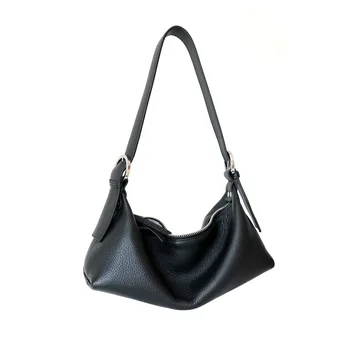 

Korean-style Armpit Package Double Shoulder Straps First Layer Nappa Leather Women Small Shoulder Bag Room Package Elegant bags