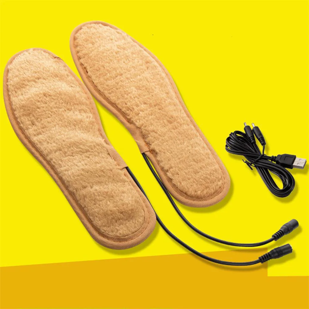 USB стельки с подогревом, теплые подошвы, зимние мужские и женские теплые покрытия для ног, зимние рыболовные и туристические принадлежности