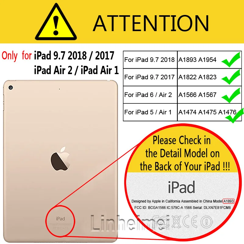 Для ipad Air/Air 2 из искусственной кожи чехол с Авто Режим сна/Пробуждение для ipad 5/6 чехол с откидной магнитной крышкой чехол для ipad 9,7