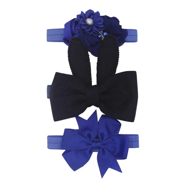 New 3pcs/lot Sequin Felt Bow Lotus Flower Elastic Headbands Kids Photography Props Baby Girls Cute Headwear Christmas Gift Sets 34