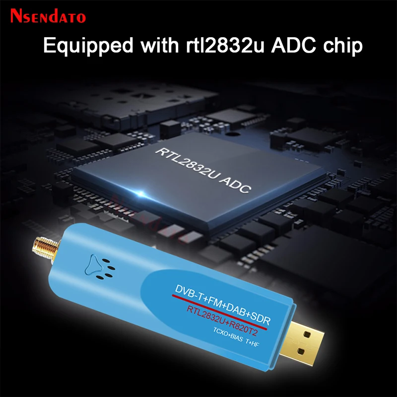 Digital USB 2.0 RTL SDR Smart DVB-T TV Stick SDR+DVB-T+DAB+FM RTL2832U R860   500KHz-1.7GHz SDR TV Tuner Receiver With Antenna