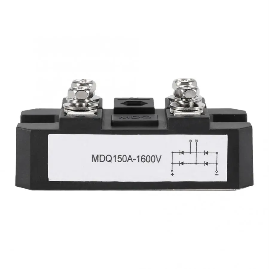 MDQ150A/1600V черный однофазный диодный мост выпрямитель 150A Amp Высокая мощность 2500VAC