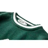 2024 autumn and winter new American college style striped round neck pullover retro sweater 3