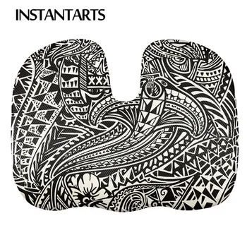 

INSTANTARTS Solid Color Polynesian Printing Comfortable Car Protector Car Seat Booster Cushion Stylish Car Seat Cushion Non-slip