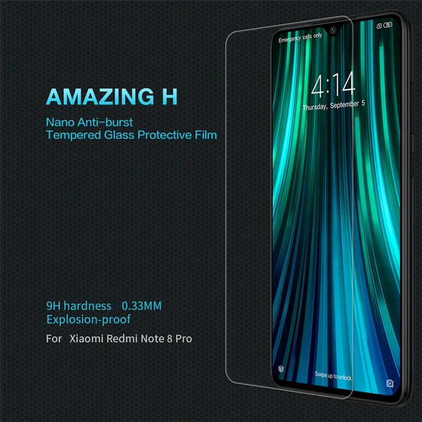 Для Xiaomi Redmi Note 8 pro закаленное стекло для NILLKIN Amazing H Защита экрана|Защитные стёкла и