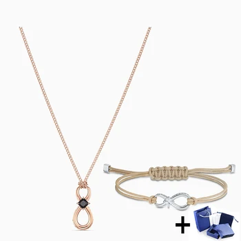 

High Quality Original SWA Necklace Bracelet Set INFINITY Valentine Bracelet Necklace Woman Jewelry Gift Free Shipping
