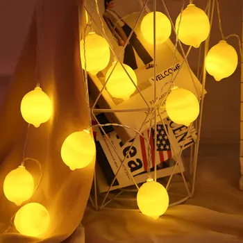 

BRELONG LED lemon light string holiday decoration small lantern network red ins string lights store layout flashing light batter