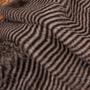 

160*100cm Brown peacock hair fluffy fourrure artificial plush faux fur fabric for coat pillow case vest fausse fourrure tissu