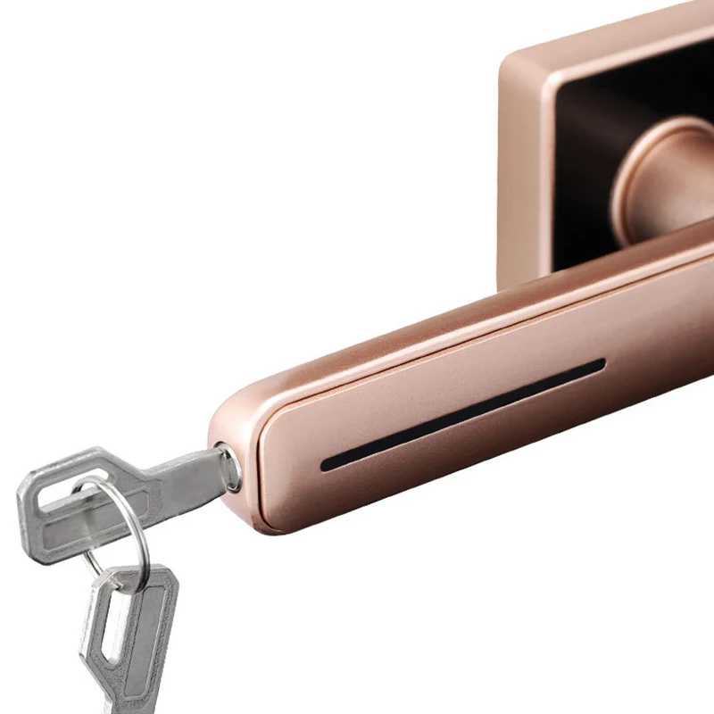 

Stainless Steel Fingerprint And Touchscreen Keyless Smart Door Lock Satin Parts