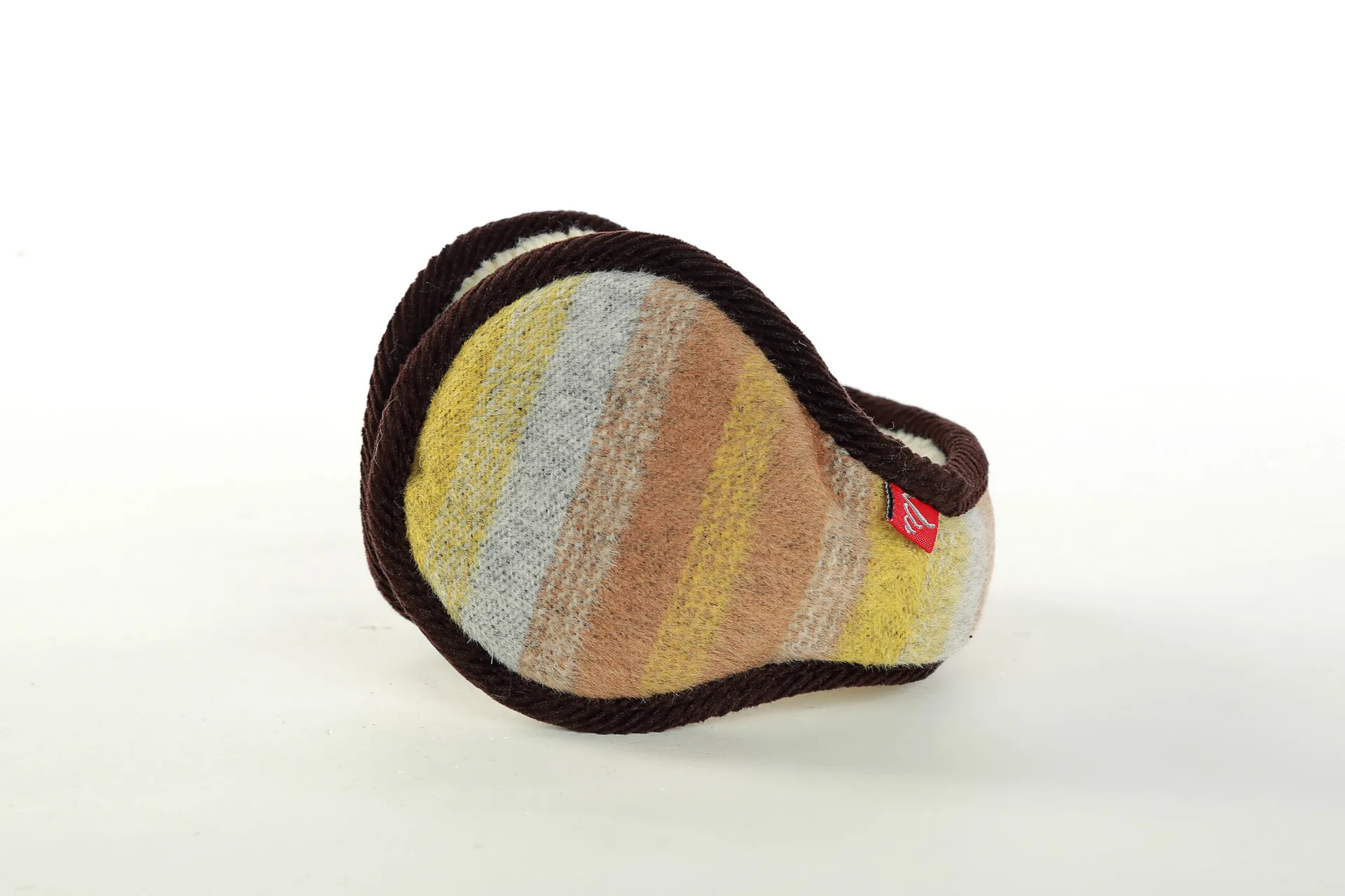 Manufacturers Direct Selling Supply Plush Multi-color Stripe Earmuff Universal Style Adult after Wear-Ear Covers Wholesale