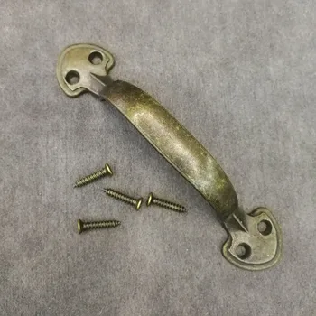 

1Pc Vintage Furniture Handles Retro Cabinet Wardrobe Cupboard Drawer Kitchen Pull Handles Knob Furniture Hardware 114*24mm