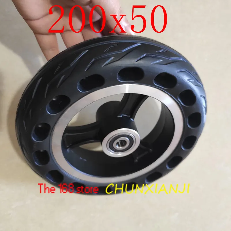 200x50 сплошное колесо 200*50 бескамерные колеса взрывозащищенный электрический велосипедный скутер шины 8 дюймов мотоцикл твердые шины пчелиный улей отверстие