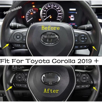 

Lapetus Steering Wheel Button Frame Cover Trim Fit For Toyota Corolla 2019 2020 Matte Carbon Fiber ABS / Accessories Interior
