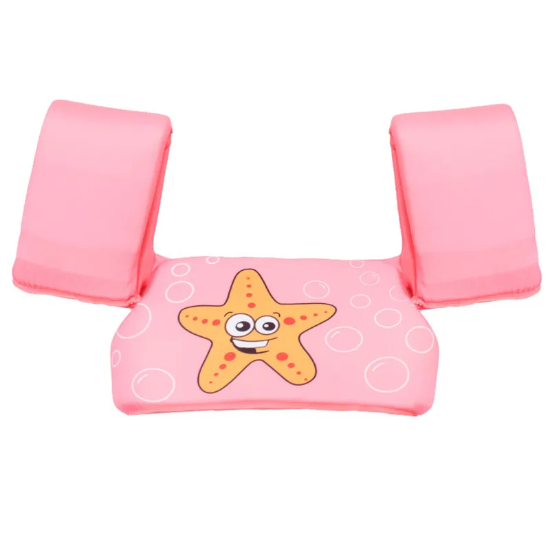Pink Starfish Спасательный жилет для детей возрастом от 2 до 6 лет, детский спасательный жилет из пенопласта с кольцом для рук, спасательный жилет с рукавами, круг для плавания, кольцо для плавания, кольца для плавания - Цвет: Pink Starfish
