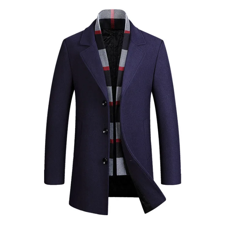 

New Winter High Quality Wool Jacket Men Wool Coat Slim Fit Jackets Mens Casual Warm Outerwear Jacket M-4XL SIZE