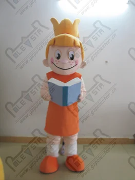 

quality reaading girl mascot costumes cartoon student mascot design