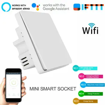 

For WiFi Smart Switch App Remote Alexa/Google Home Voice Control Intelligent Switch