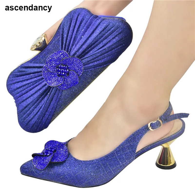 

Latest Sales In Women Matching Shoe and Bag Set Spring Autumn Women Pumps Sexy Buckles High Heels Bags and Shoes Set