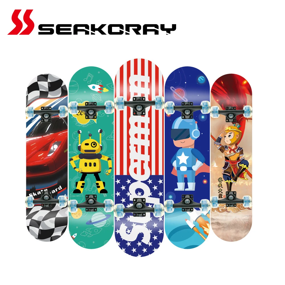Children's Fourwheel Skateboard Printing Pattern Skate Board Flash