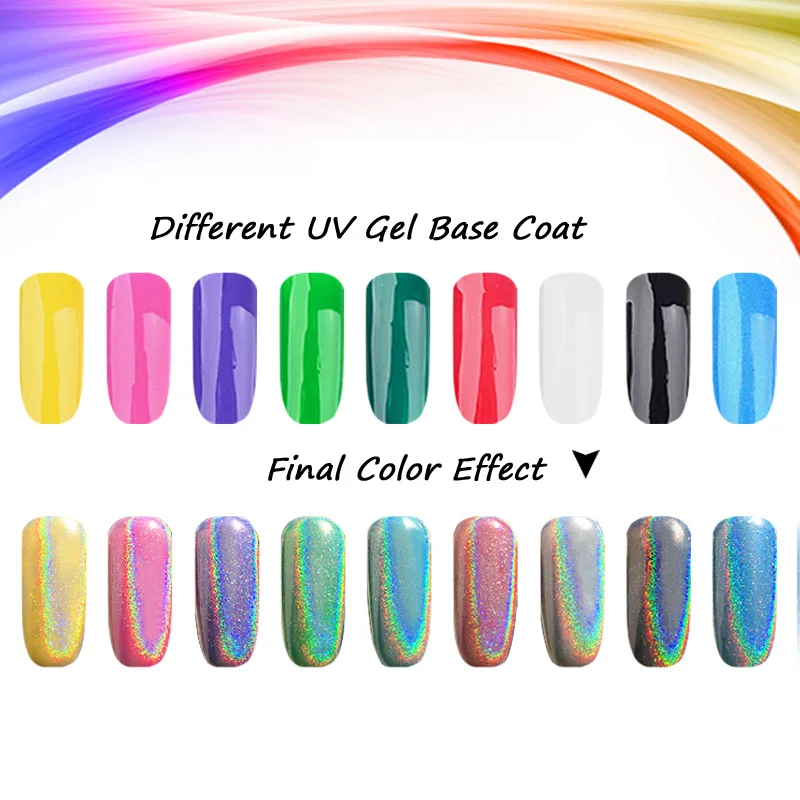 Новинка высокое качество 1 г/коркор. Радужный Блестящий зеркальный порошок для