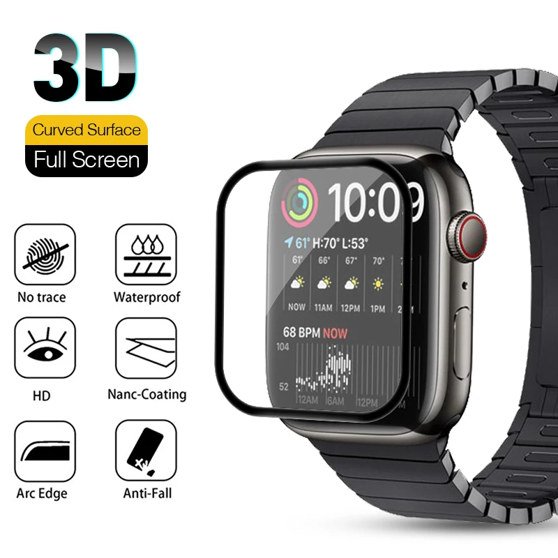 Temper Glass Protective Film Cover For Apple Iwatch 7 45mm Apple Iwatch