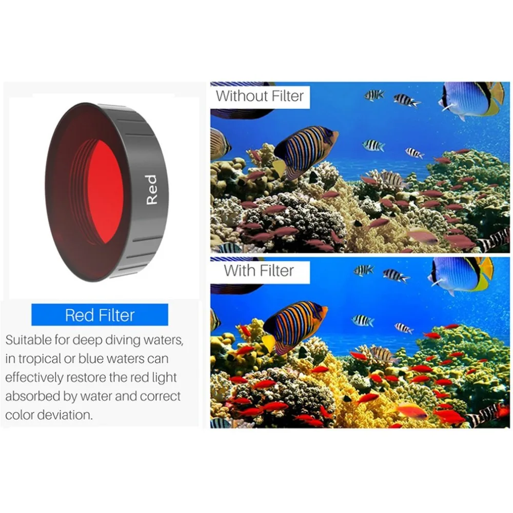 Для Osmo Action Sport camera фильтр для дайвинга красные фильтры для дайвинга Набор для DJI Osmo Action camera