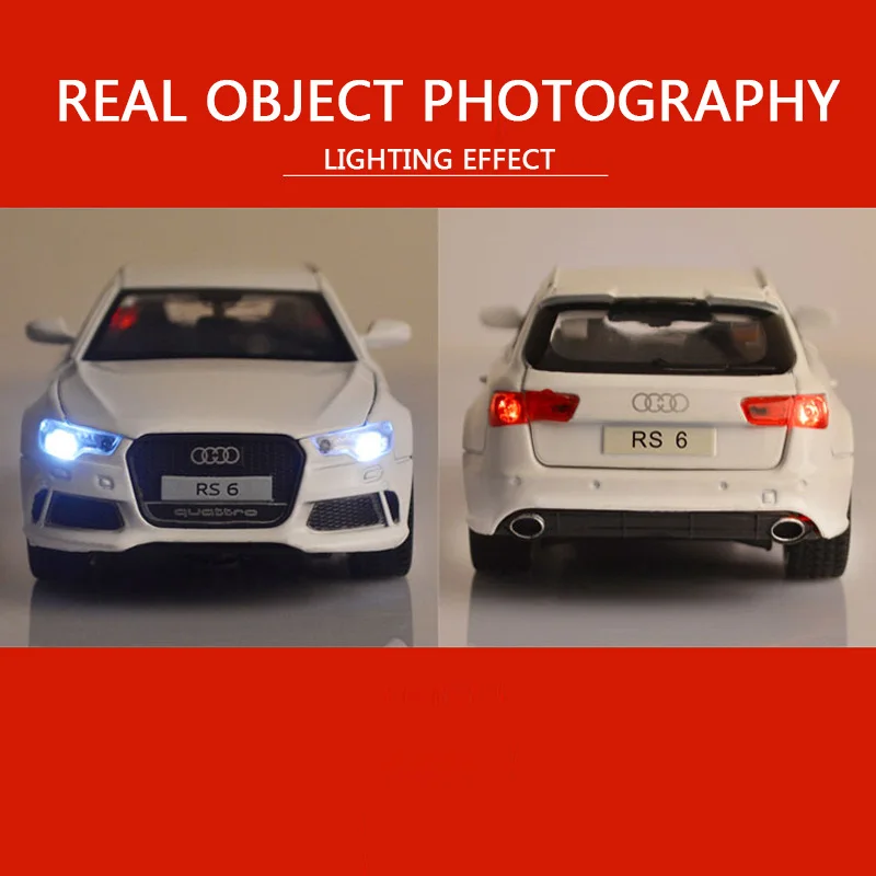 Модель автомобиля Audi RS6 1:32 литой автомобиль из сплава Игрушечная модель