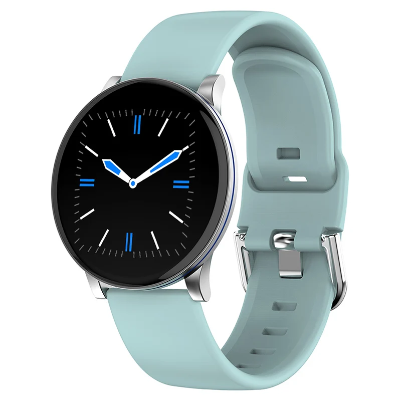 Light blue Silica W9 полный экран сенсорный мужской спортивный Шагомер Смарт-часы IP68 Водонепроницаемый фитнес-трекер монитор сердечного ритма женские часы Smartwatch - Цвет: Light blue Silica