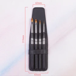 ArtSecret PBT-782 SQ675 SP-576 4/Set Watercolor Acrylic Paint Brushes With PU Pouch Aluminum Ferrule Cap Anti-Drop Hair