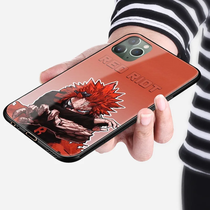 Eijiro Kirishima Boku no Hero мягкий силиконовый стеклянный чехол для телефона iPhone SE 6 6s 7 8 Plus X