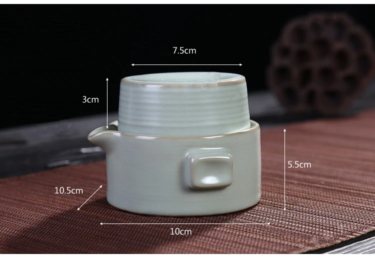 Китайский чайный набор кунг-фу керамический портативный чайник набор путешествия гайванские чашки для чая церемония чайная чашка прекрасный подарок