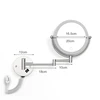 Led Wall Mounted Bathroom Mirror 8 Inch 5X Magnifying Illuminated Makeup Mirror EU/US Plug Bath Vanity Cosmetic Mirror 4