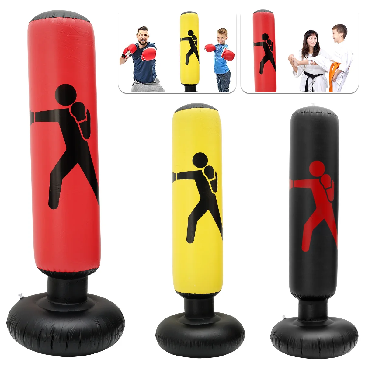 

1.6m Inflatable Standing Punching Bag Inflatable Boxing Bag Heavy Training Bag Inflatable Punching Bag Heavy Duty Fitness