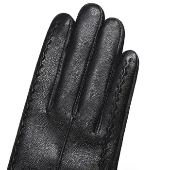 

Womens Winter Warm Liner Full Finger Gloves Touch Screen Faux Leather Mittens