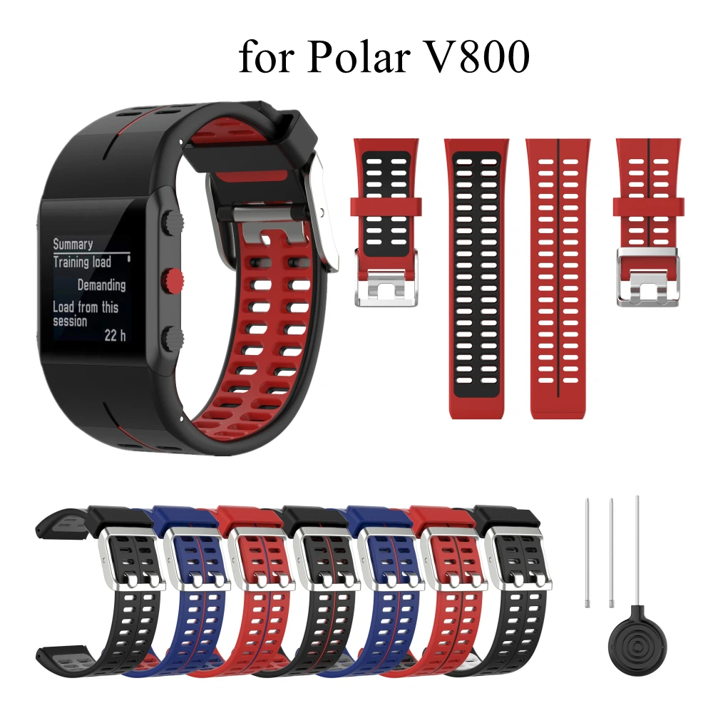 

Silicone Watch Band for Polar V800 Smart Bracelet Replacement Wristband with Tool for Men Women Watch Strap for Polar V800