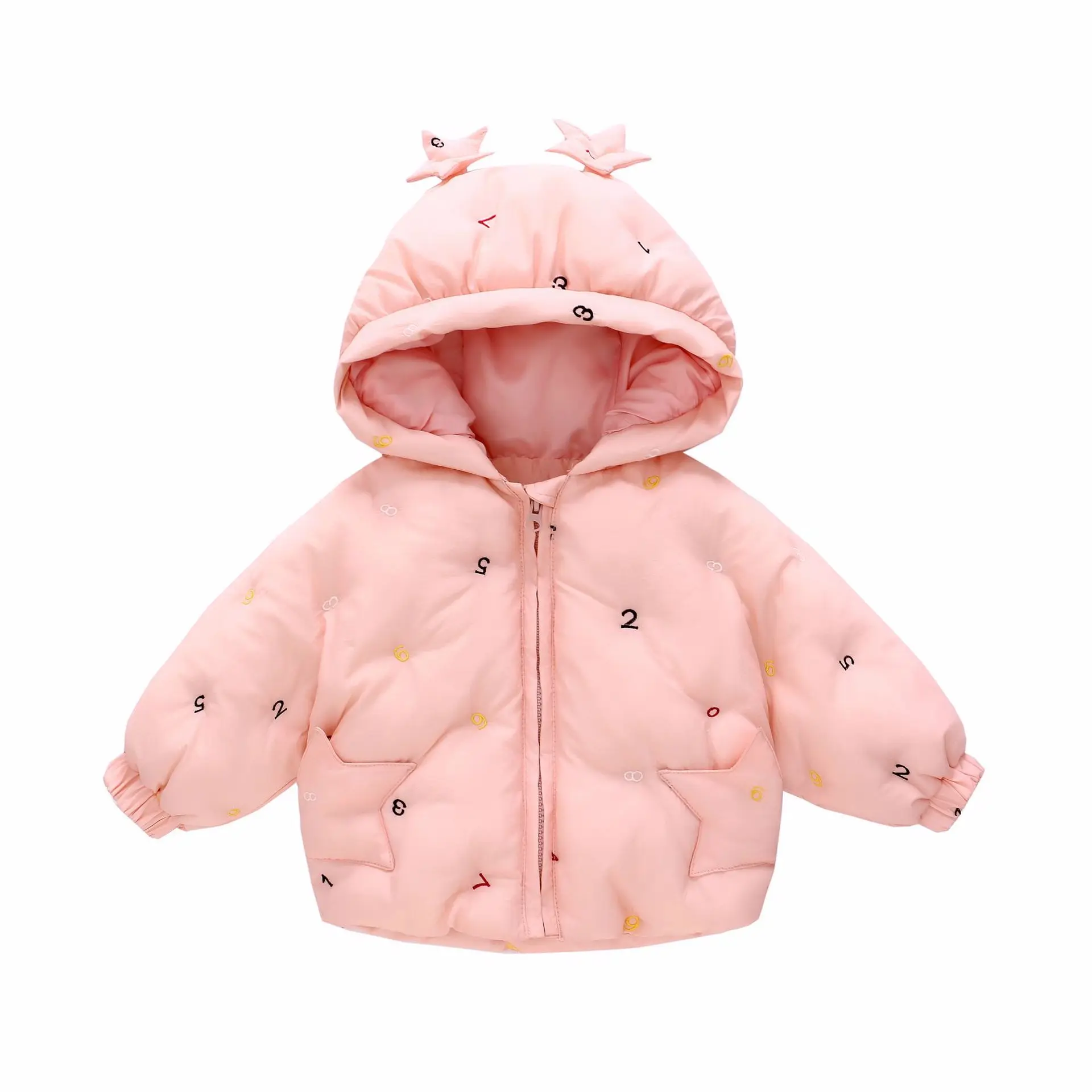 

Kid Down Coats Infant Snow Wear Hooded Coats Baby Girls Boys Cartoon Print Jackets Autumn Winter Warm Outerwear Children Clothes